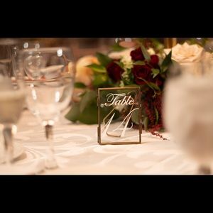 Wedding picture frame table numbers